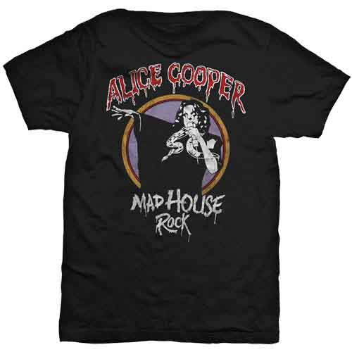 Alice Cooper Mad House Rock Mens T Shirt Officially Licensed
