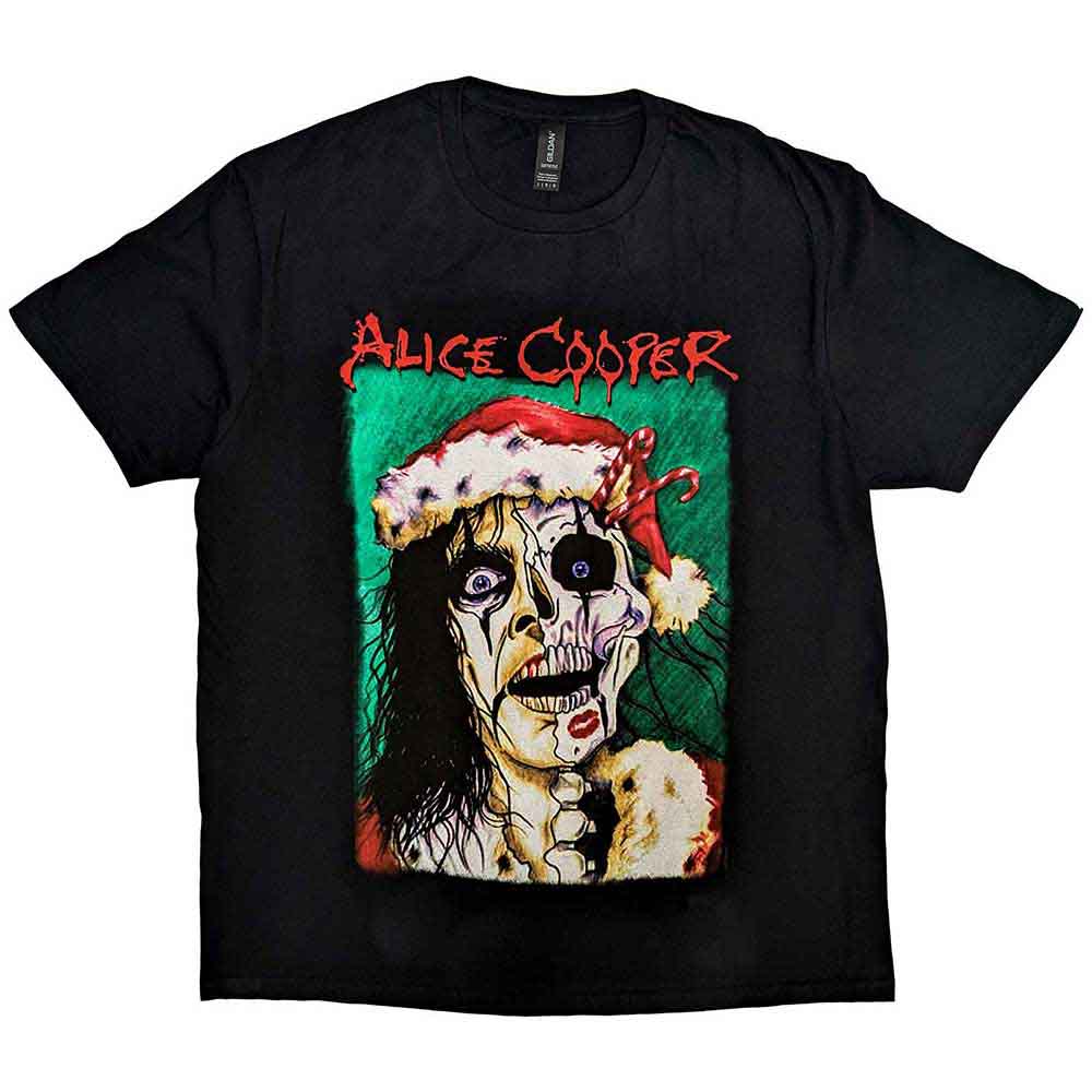 Alice Cooper Xmas Card Mens T Shirt Officially Licensed