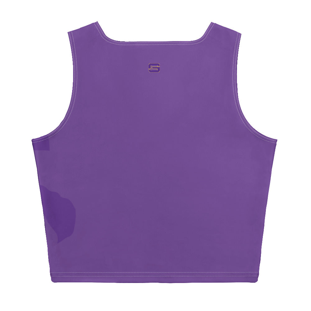LSU Football Eye of the Tiger Crop Top - Purple