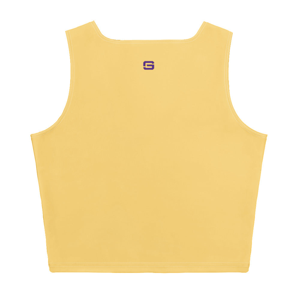 LSU Football Eye of the Tiger Crop Top - Gold