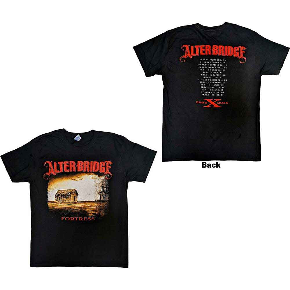 Alter Bridge Fortress 2014 Tour Dates Mens T Shirt Officially Licensed