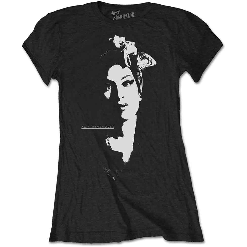 Amy Winehouse Scarf Portrait Womens T Shirt Officially Licensed