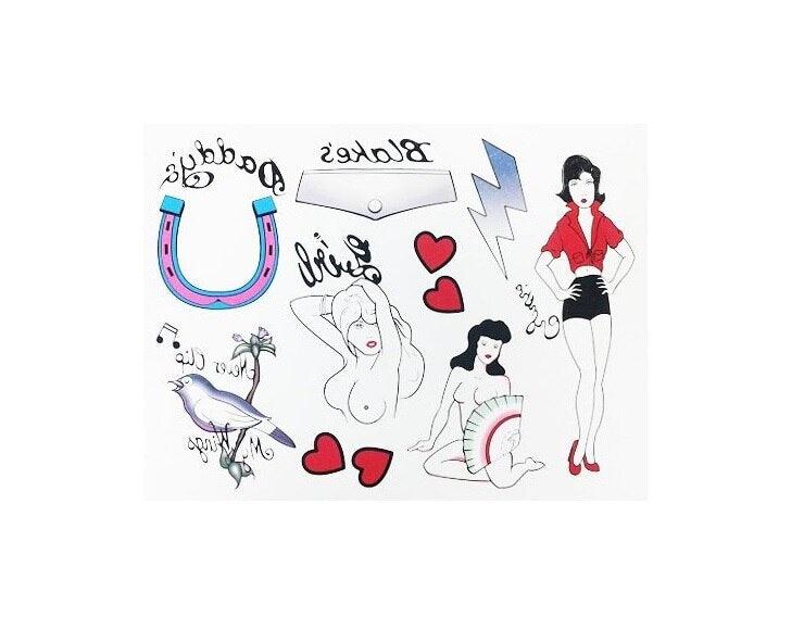 Amy Winehouse Tattoo and Wig Set Costume