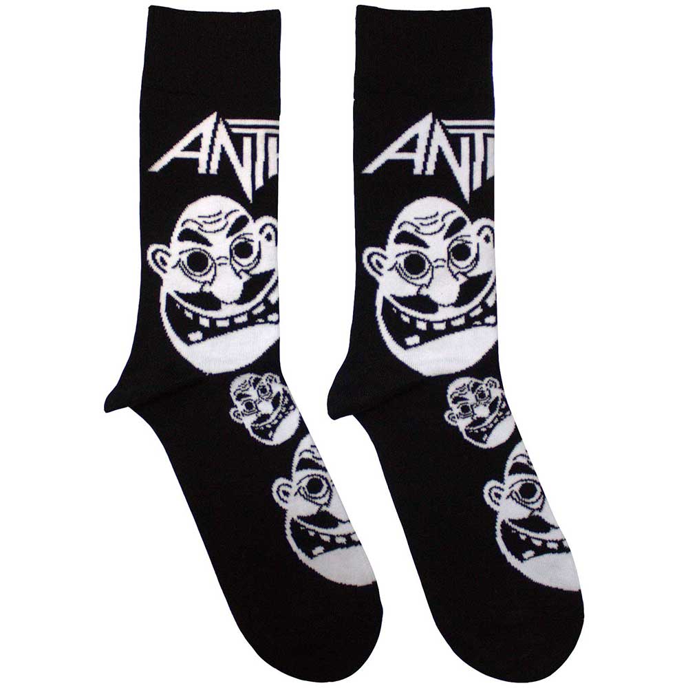 Anthrax Faces Pattern B&W Socks Officially Licensed