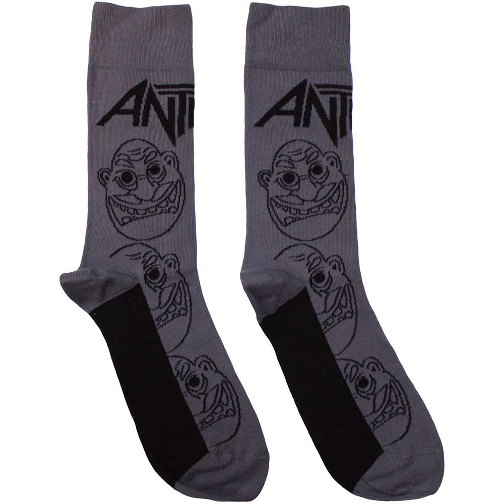 Anthrax Faces Pattern Mono Socks Officially Licensed