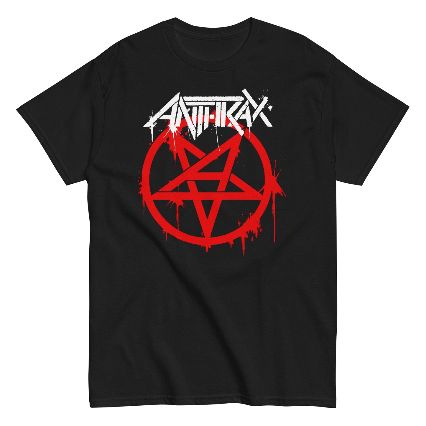 Anthrax Pentagram Logo Officially Licensed Mens T Shirt #1026 Black