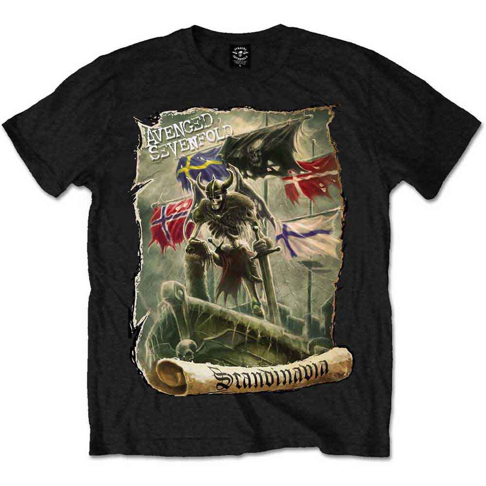 Avenged Sevenfold Scandinavia Mens T Shirt Officially Licensed