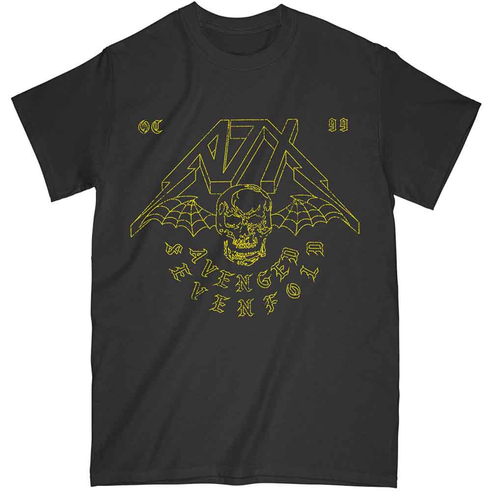 Avenged Sevenfold Webbed Wings Mens T Shirt Black Officially Licensed