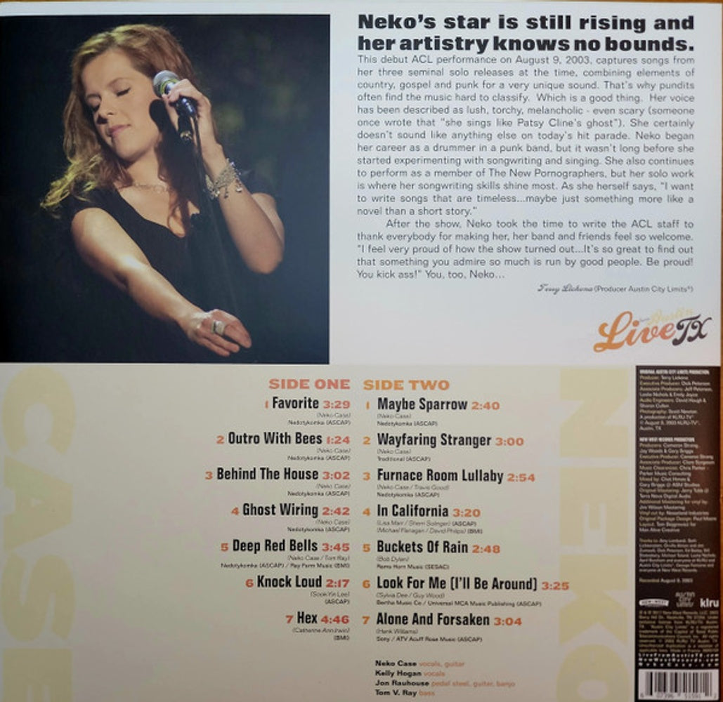 Neko Case – Live From Austin, TX (LP Vinyl) Vinyl Record