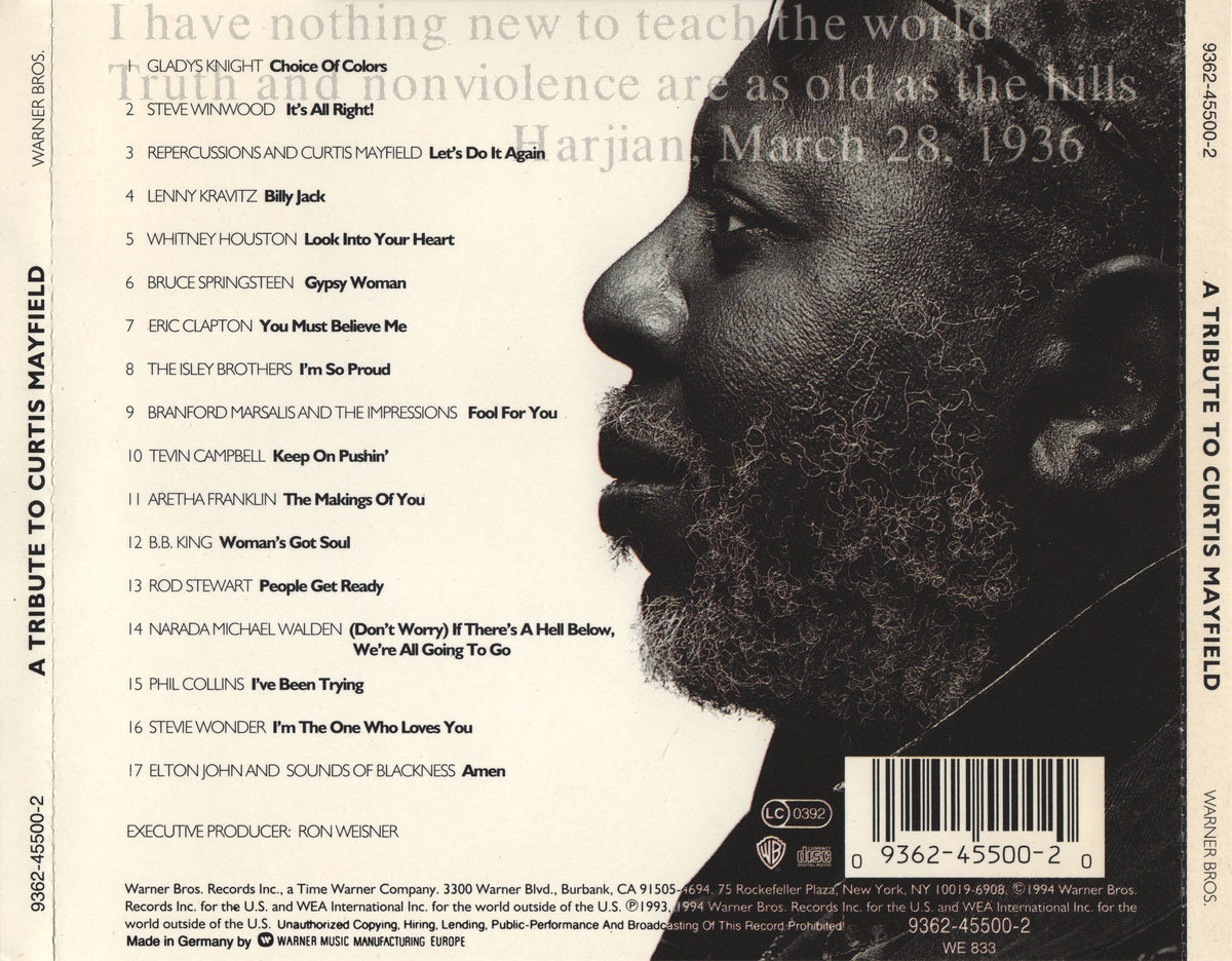 Tribute To Curtis Mayfield – Tribute to Curtis Mayfield / Various Music CD