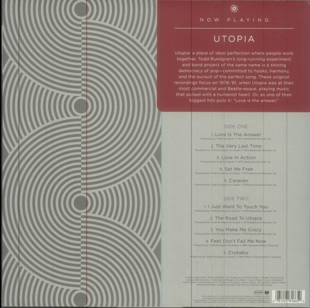 Utopia – Now Playing (LP Vinyl) Vinyl Record