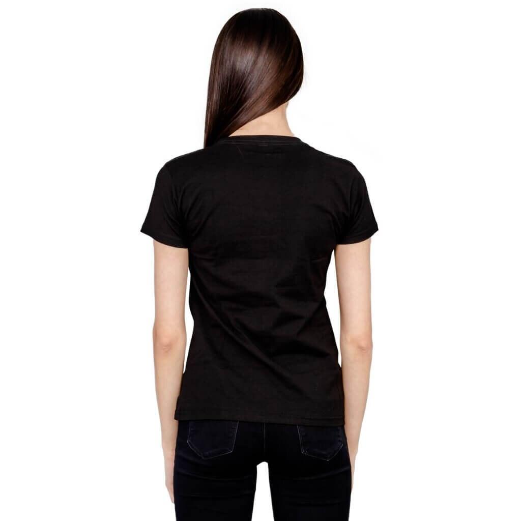 Back to the Future Flames Juniors Womens T Shirt Black