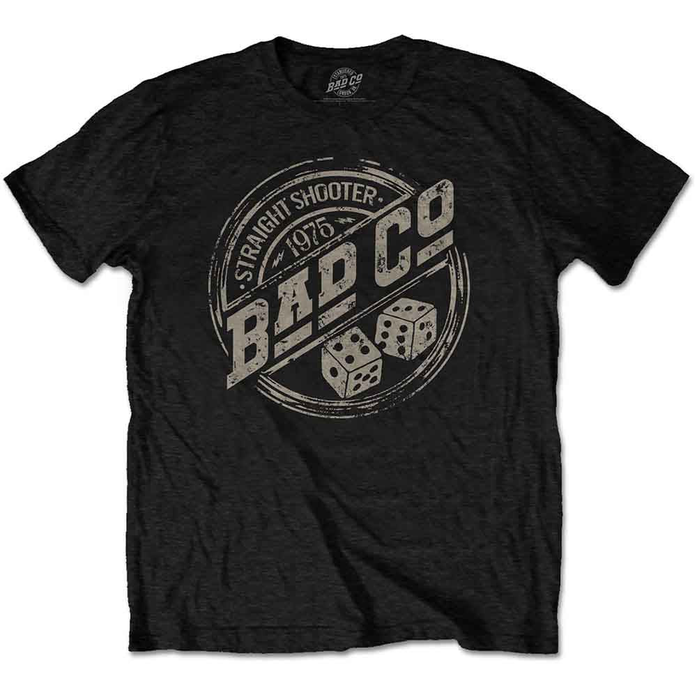 Bad Company Straight Shooter Roundel Mens T Shirt Officially Licensed