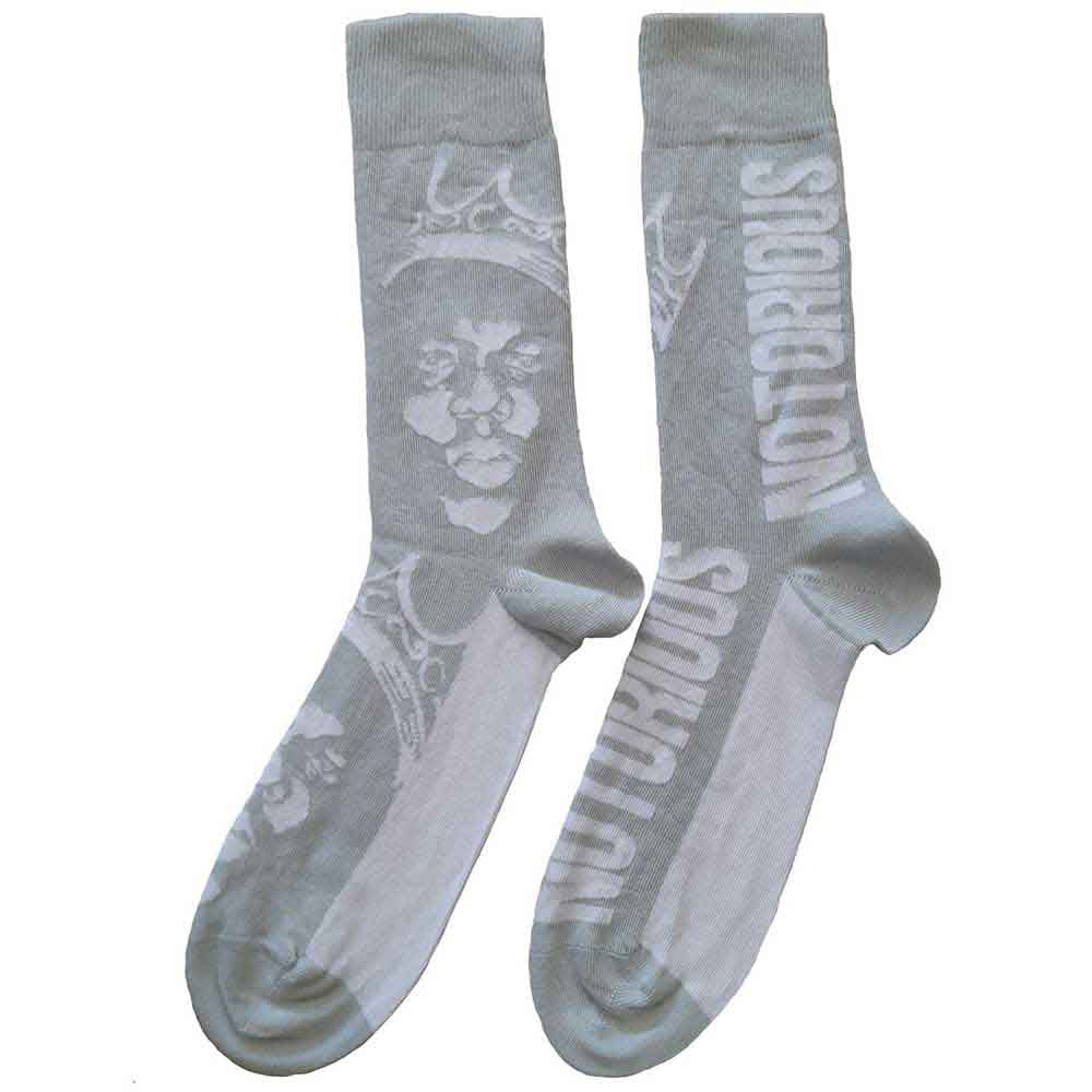 The Notorious B.I.G. Crown Monochrome Socks Grey Officially Licensed