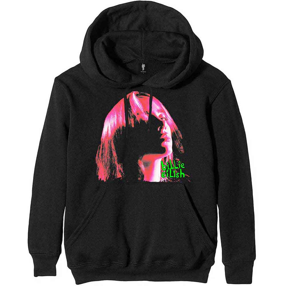Billie Eilish Neon Shadow Pink Hoodie Sweatshirt Officially Licensed