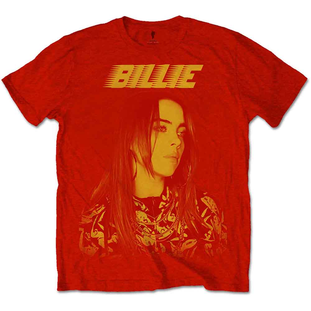 Billie Eilish Racer Logo Jumbo Mens T Shirt Red