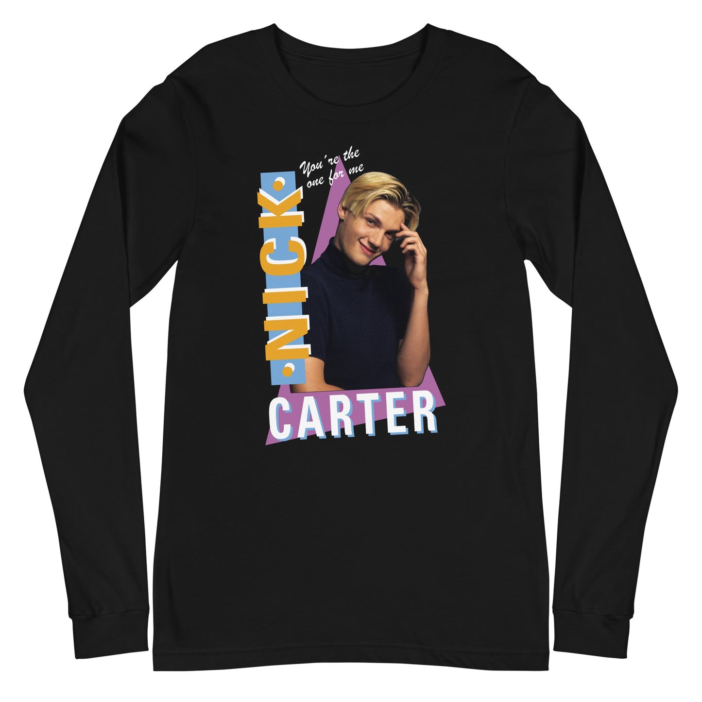Backstreet Boys Nick Carter Mens Long Sleeve T Shirt Black