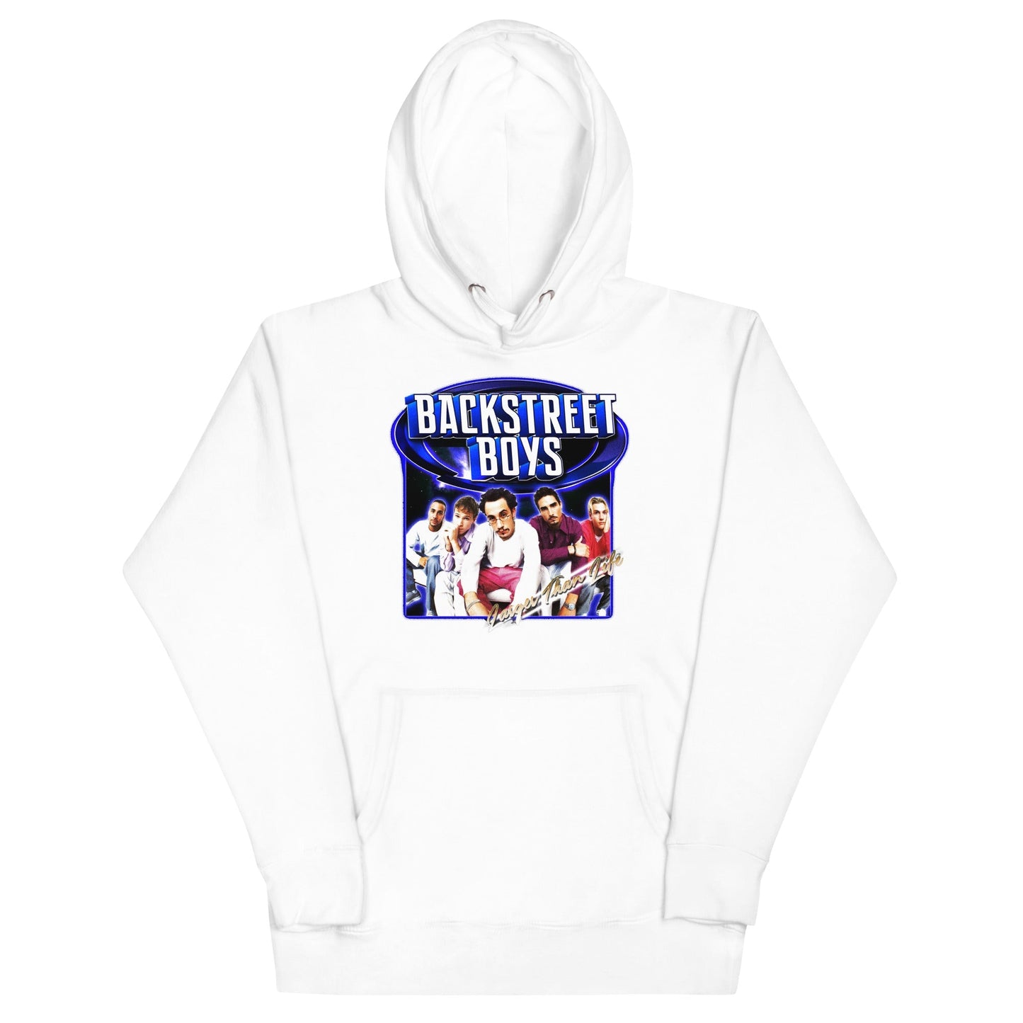 Backstreet Boys Larger Than Life Mens Officially Licensed Hoodie White