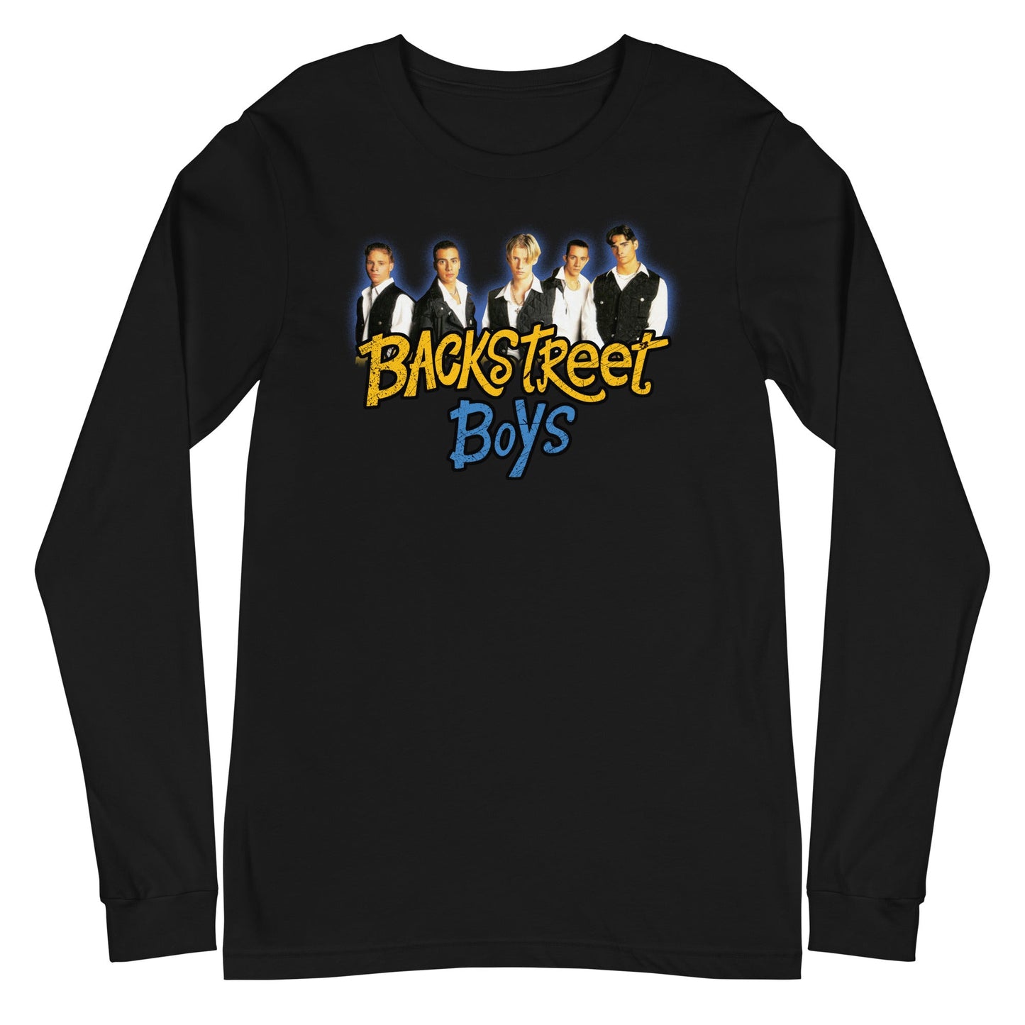 Backstreet Boys All Five Mens Long Sleeve T Shirt Black