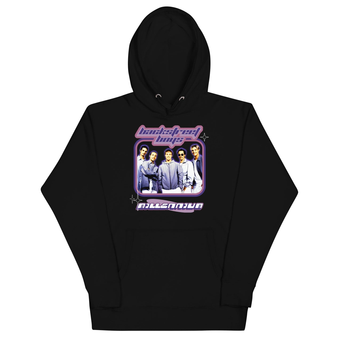 Backstreet Boys Purple Y2K Mens Officially Licensed Hoodie Black
