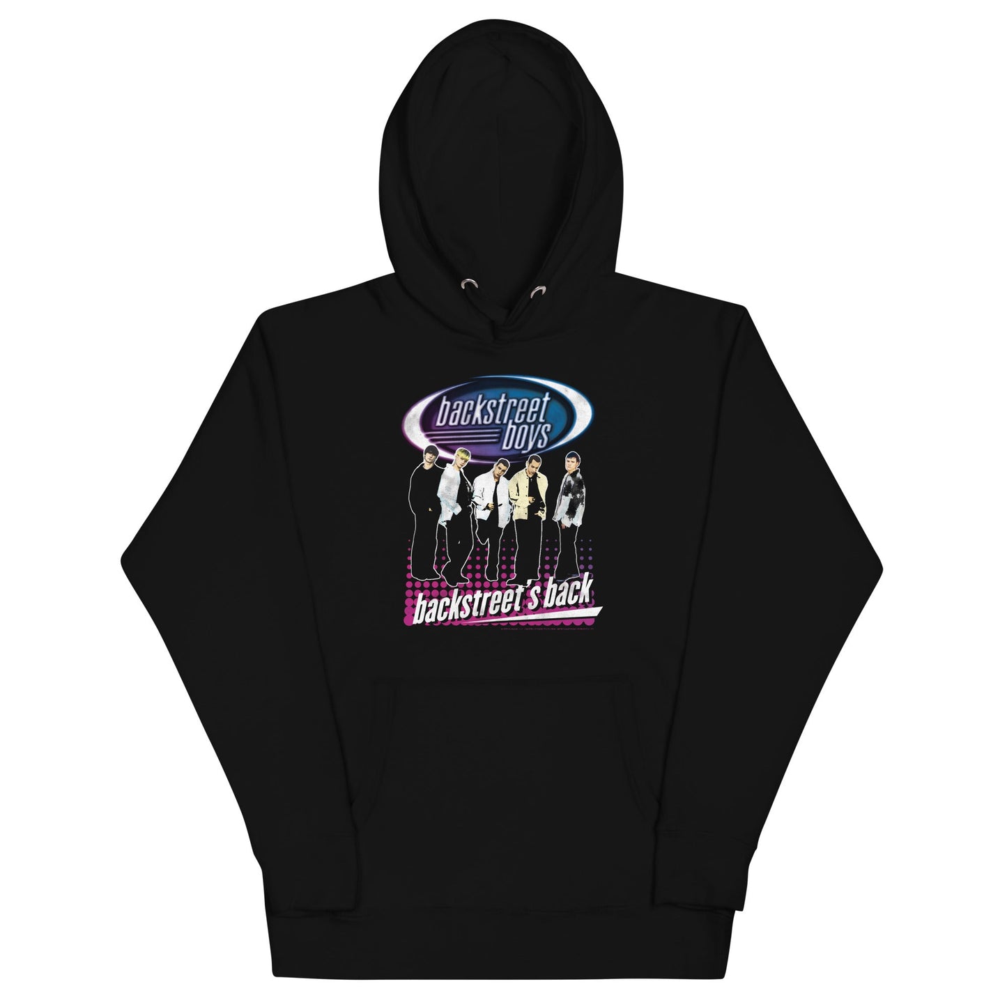 Backstreet Boys Back Dot Logo Mens Officially Licensed Hoodie Black