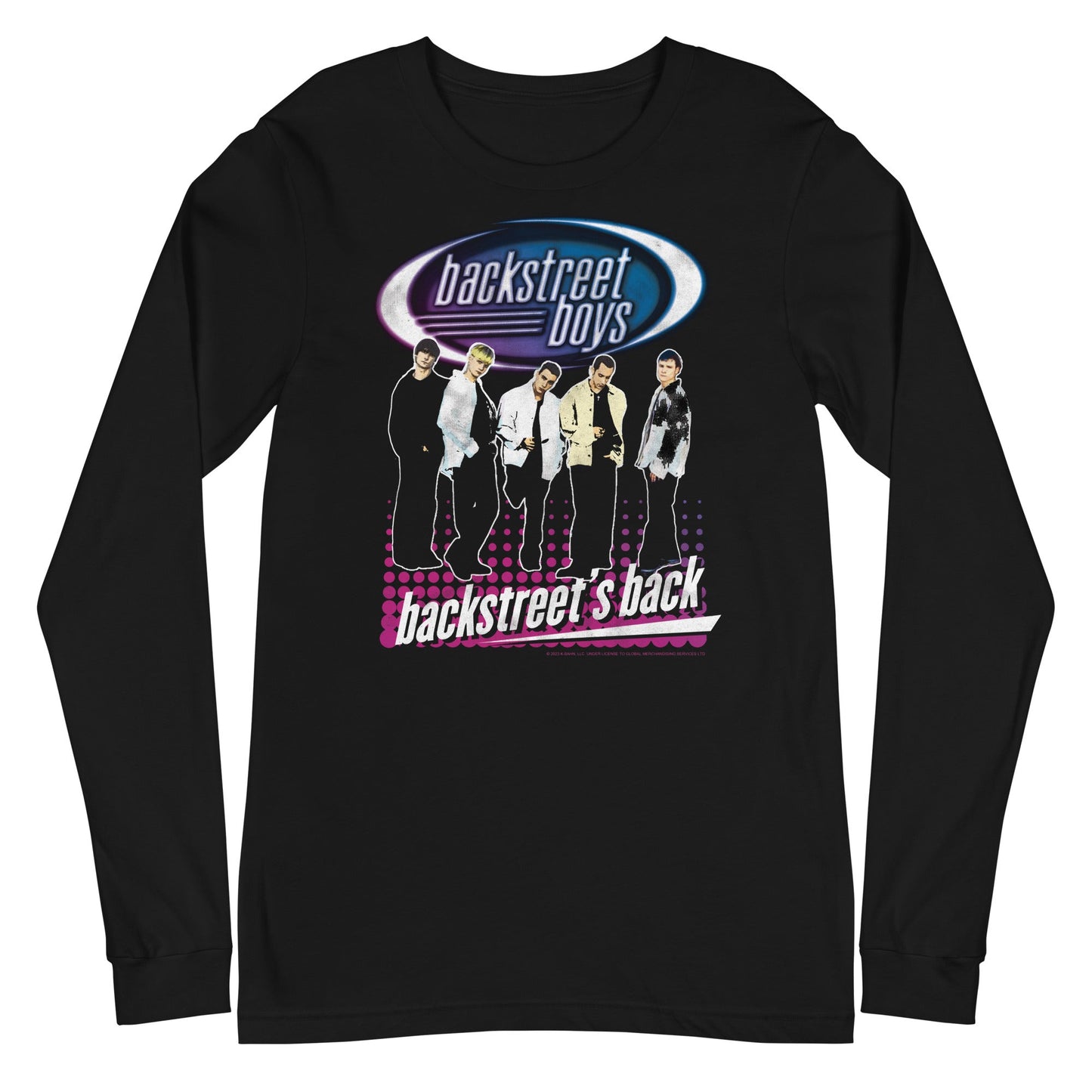 Backstreet Boys Back Dot Logo Mens Long Sleeve T Shirt Black