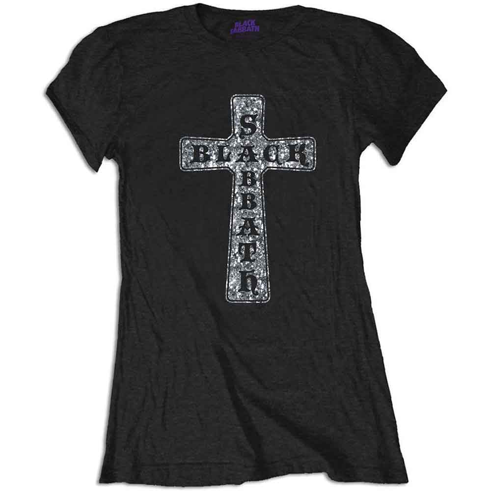 Black Sabbath Cross Womens T Shirt Officially Licensed