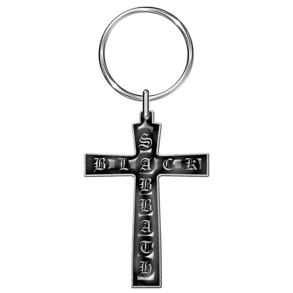 Black Sabbath Cross Keychain