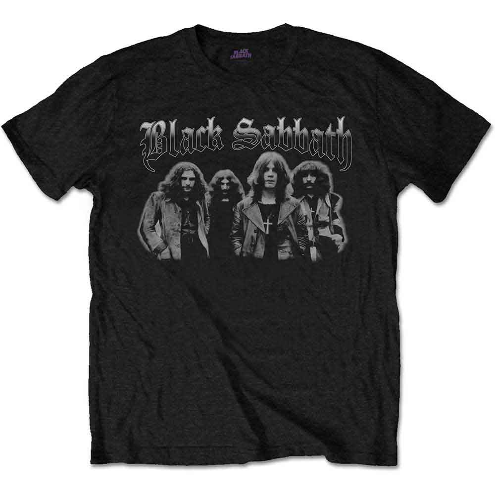 Black Sabbath Greyscale Group Mens T Shirt Officially Licensed