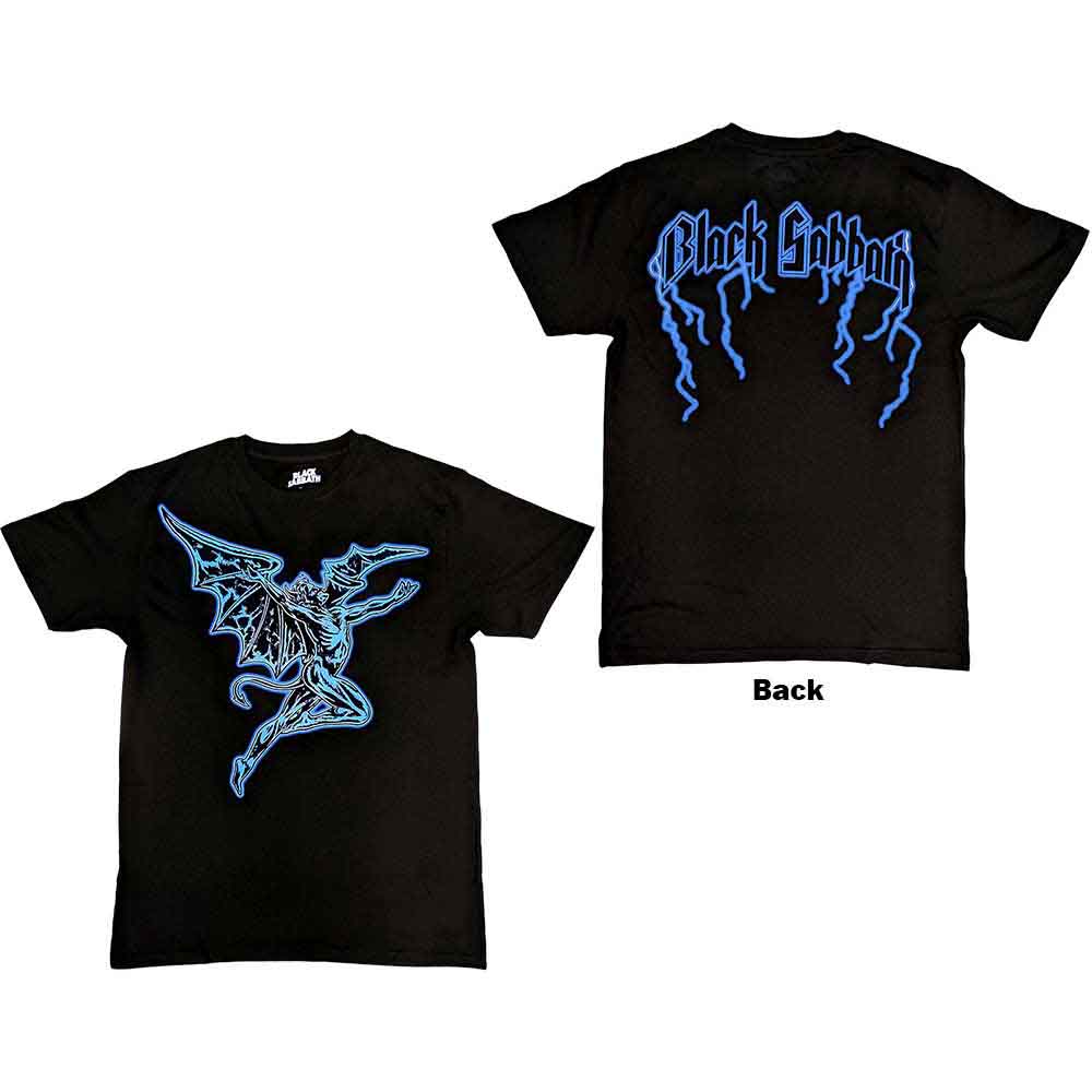 Black Sabbath Lightning Henry Mens T Shirt Black Officially Licensed