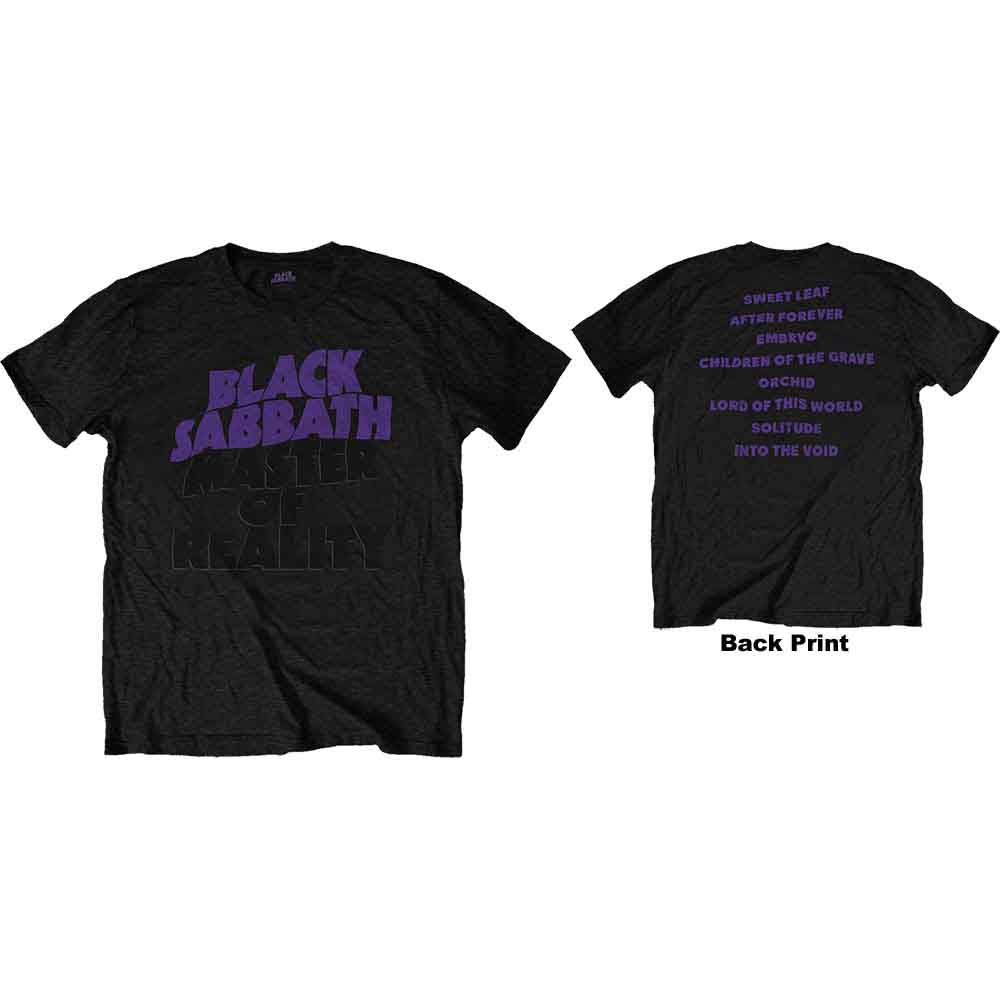 Black Sabbath Masters of Reality Album Mens T Shirt Black Officially Licensed