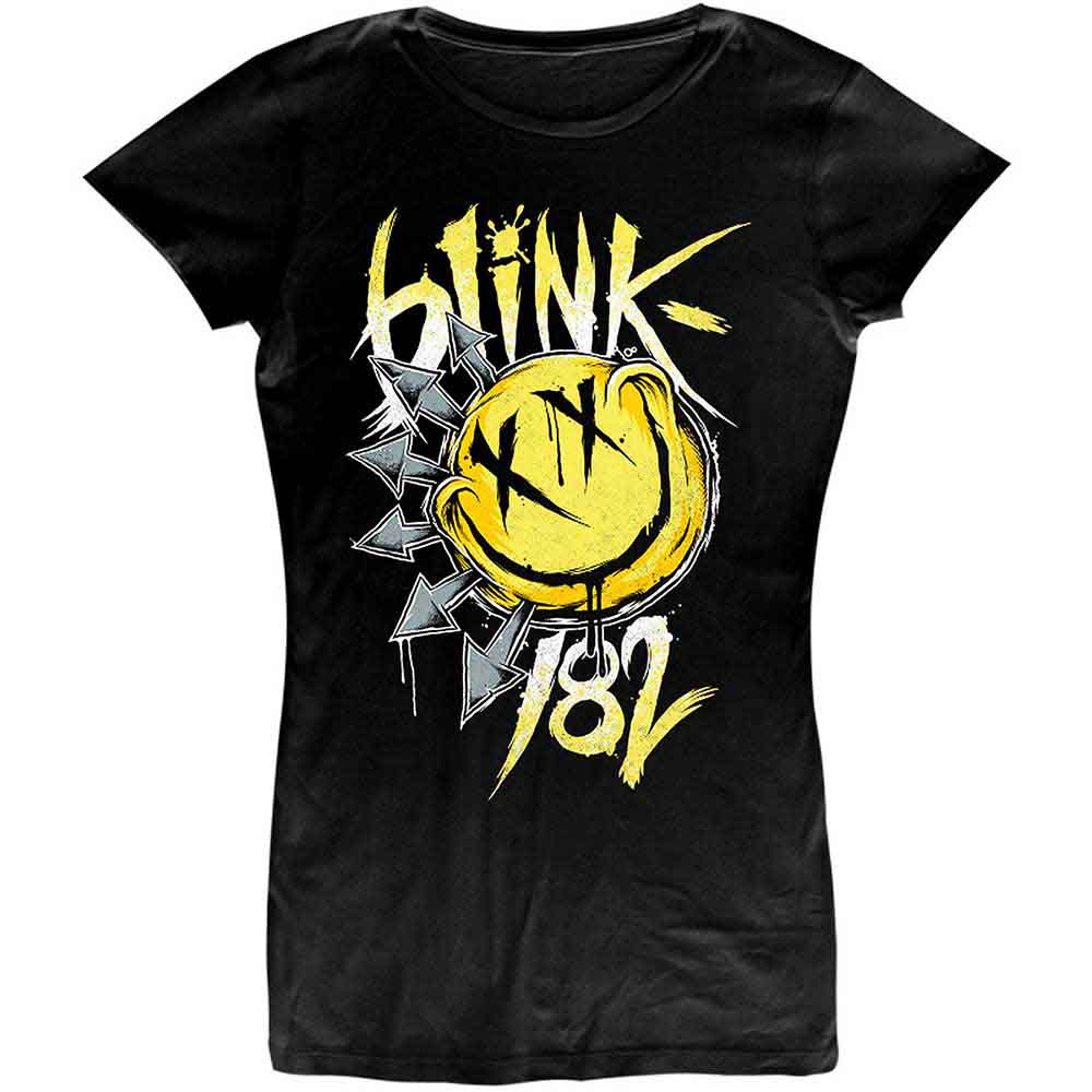 Blink-182 Big Smile Officially Licensed Womens T Shirt Black