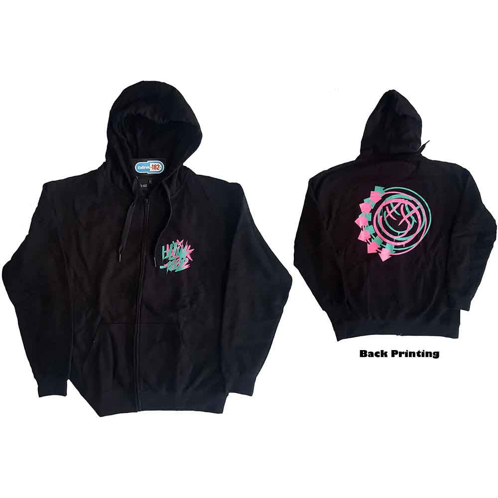 Blink-182 Double Six Arrow Smile Hoodie Sweatshirt Officially Licensed
