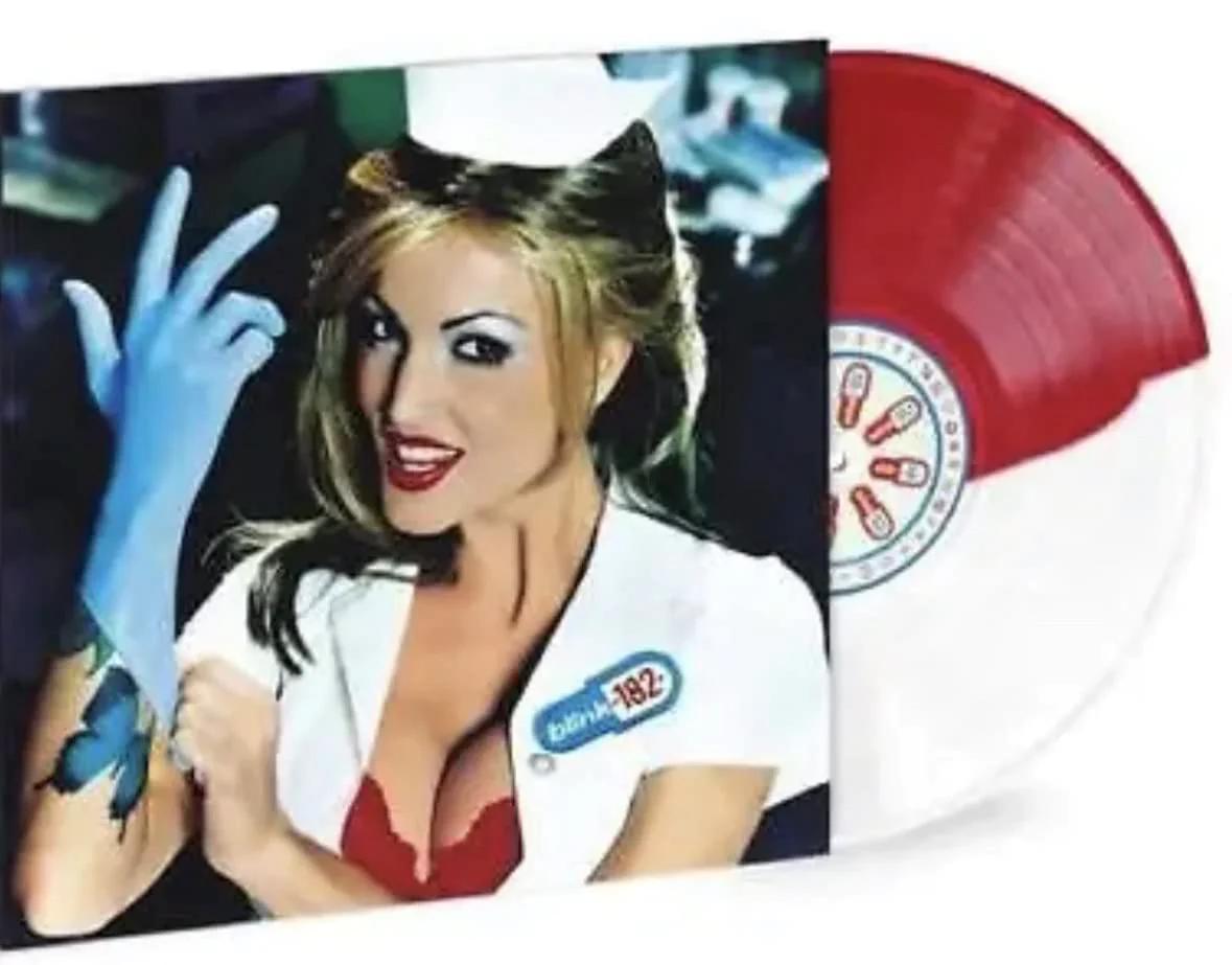 Blink182 Enema Of The State Explicit Content Limiteed Edition Red & White Split Colored Vinyl Vinyl Record