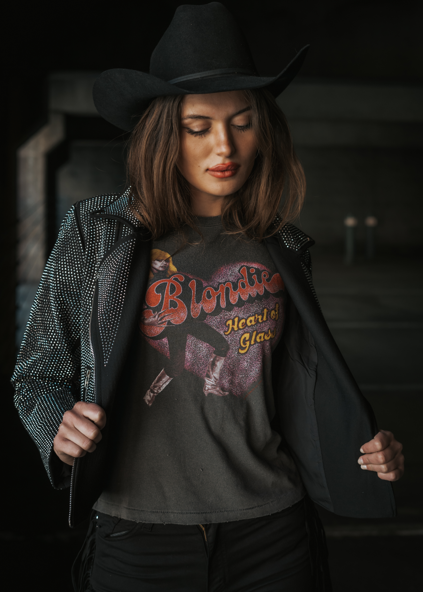 Blondie Heart of Glass Band Womens Shirt by Junk Food Black