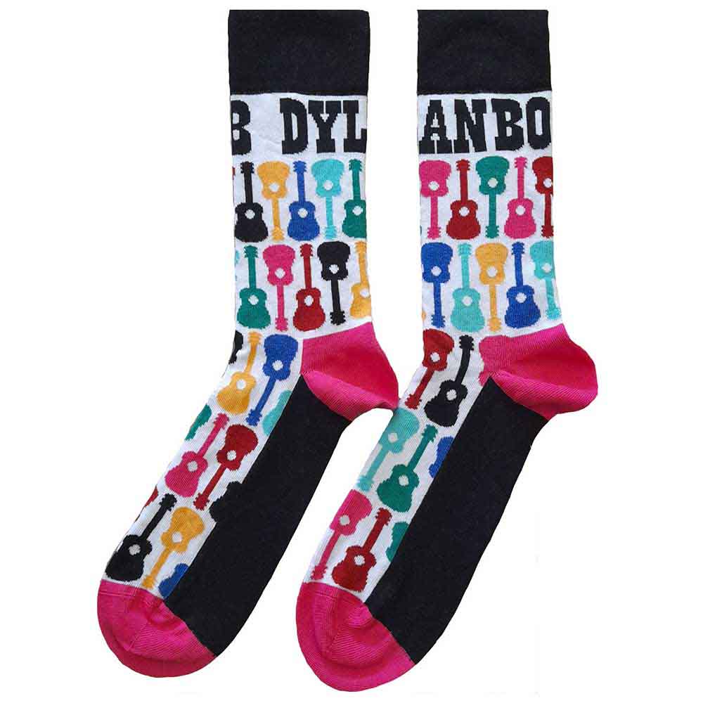 Bob Dylan Guitar Pattern Socks Officially Licensed