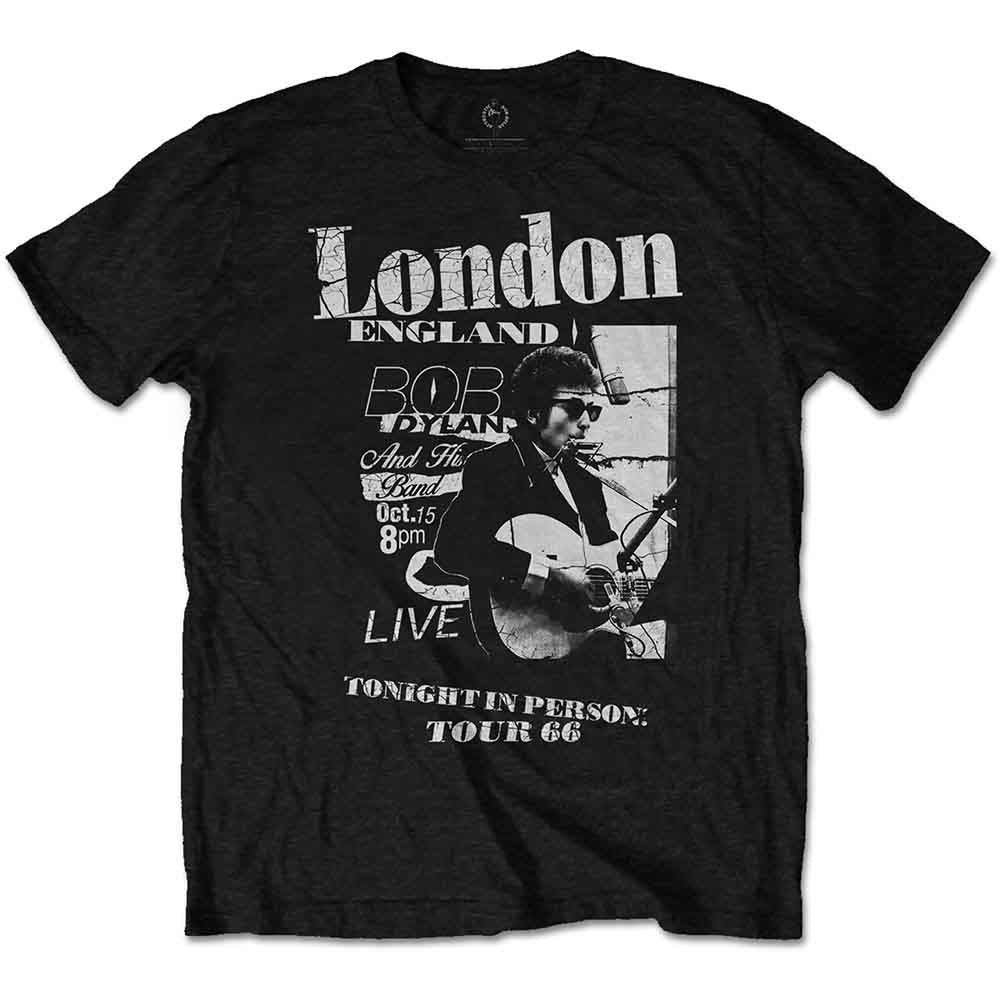 Bob Dylan Live T Shirt Black Officially Licensed