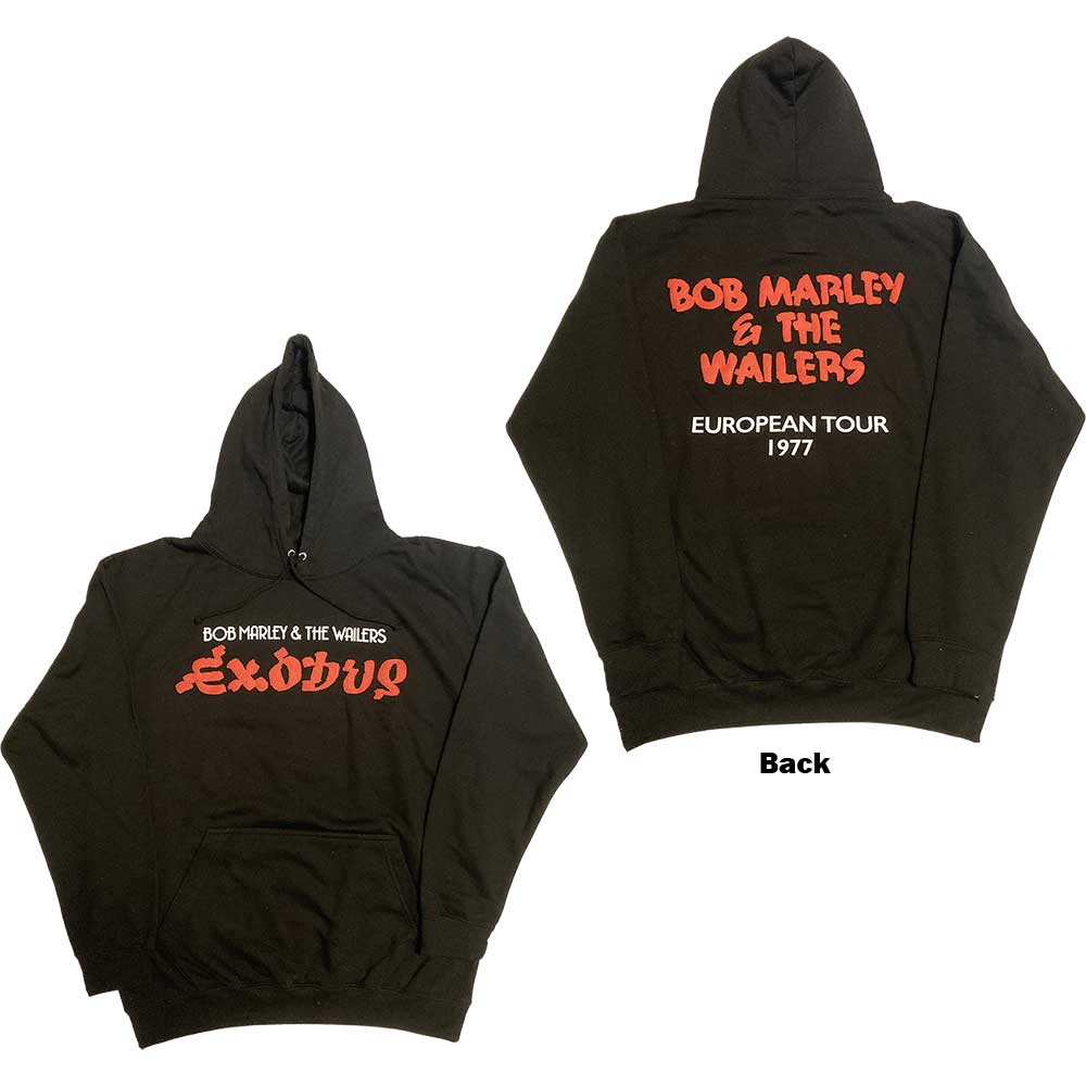 Bob Marley Exodus Wailers European Tour '77 Hoodie Sweatshirt Officially Licensed