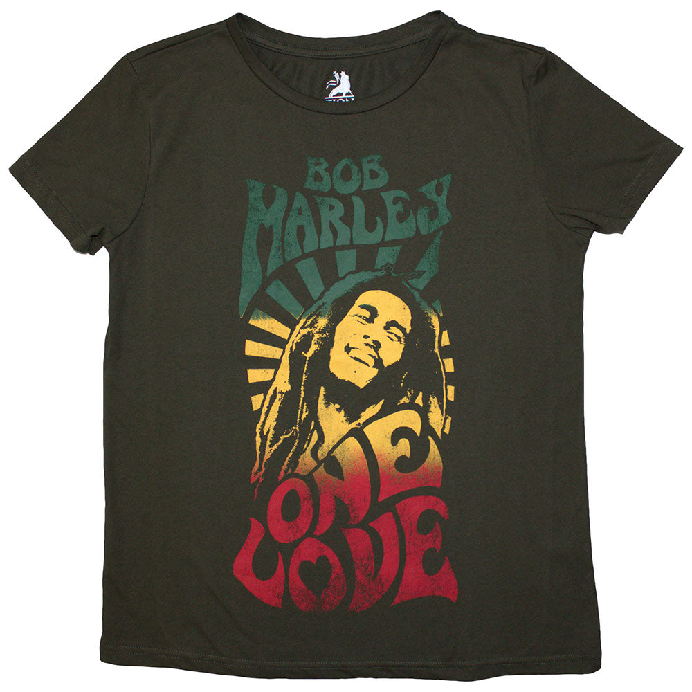Bob Marley One Love Gradient Womens T Shirt Officially Licensed