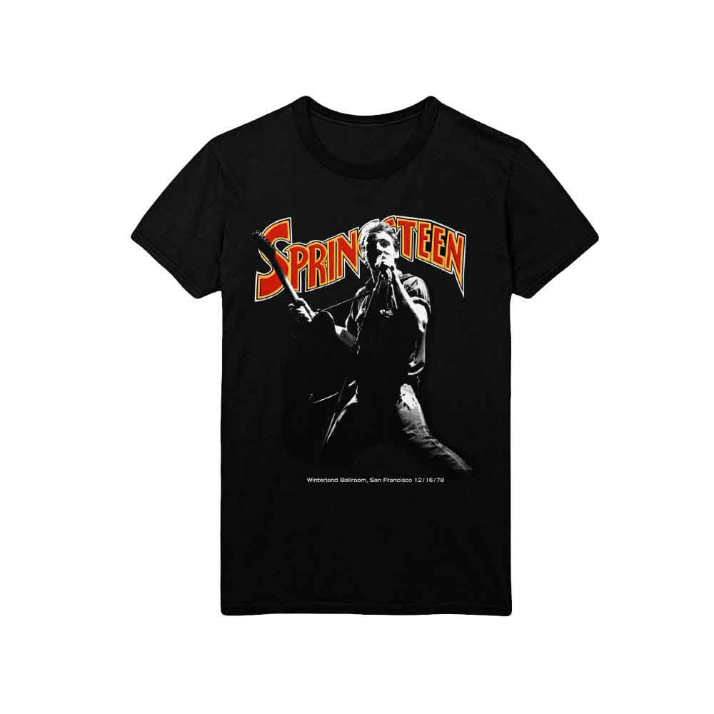 Bruce Springsteen Winterland Ballroom Singing Mens T Shirt Officially Licensed