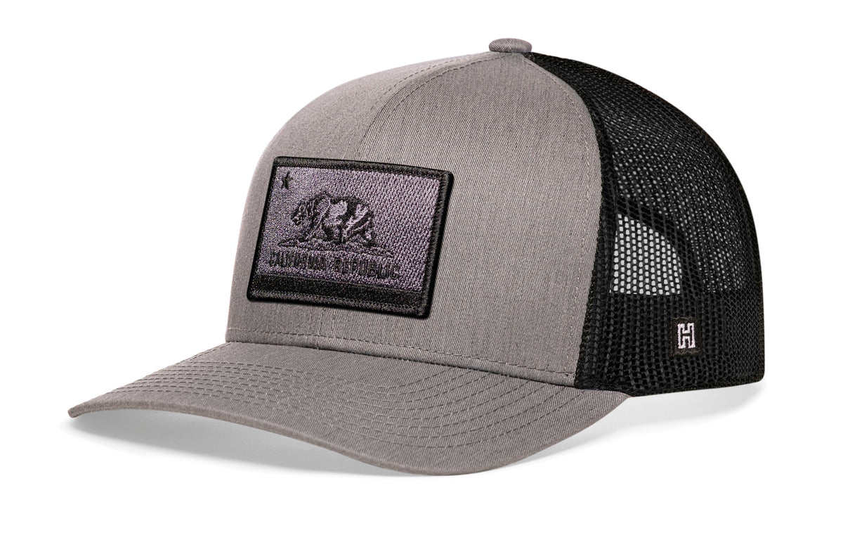 California Flag Trucker Hat | Black tactical Snapback