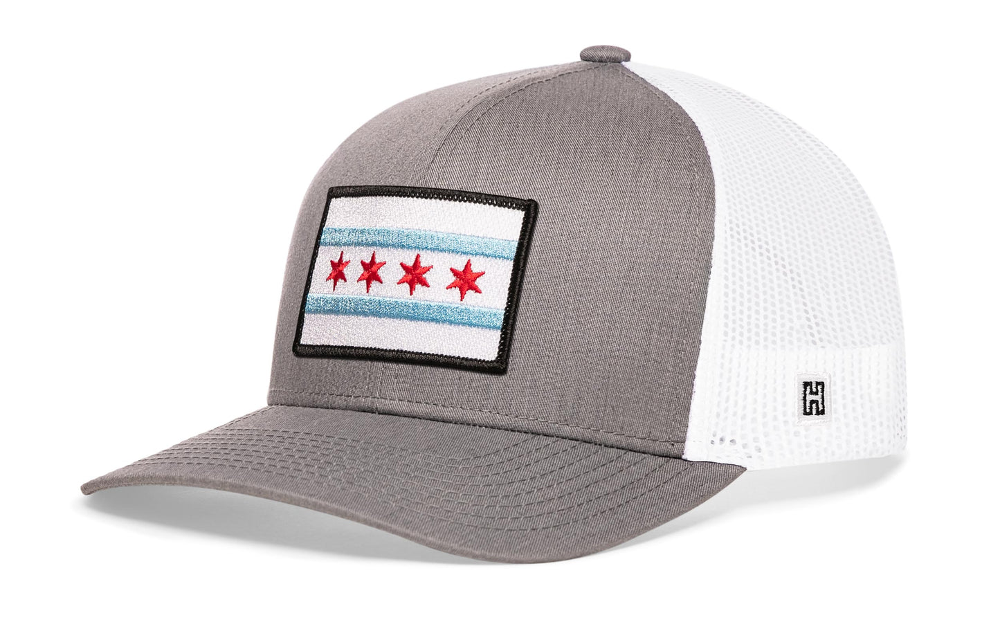Chicago Flag Trucker Hat | Black City Snapback