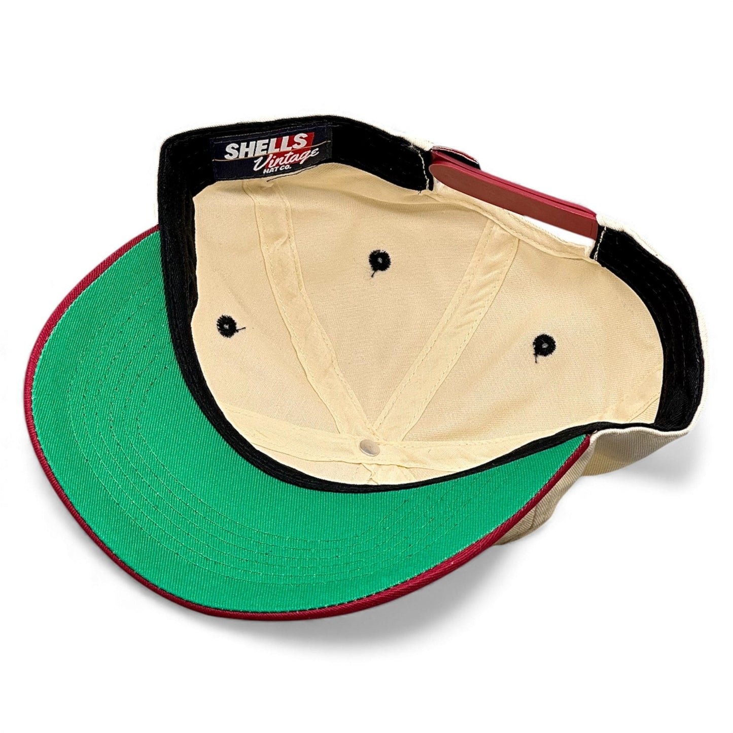 Cleveland Snapback Hat - The Bron (Cream/Crimson)