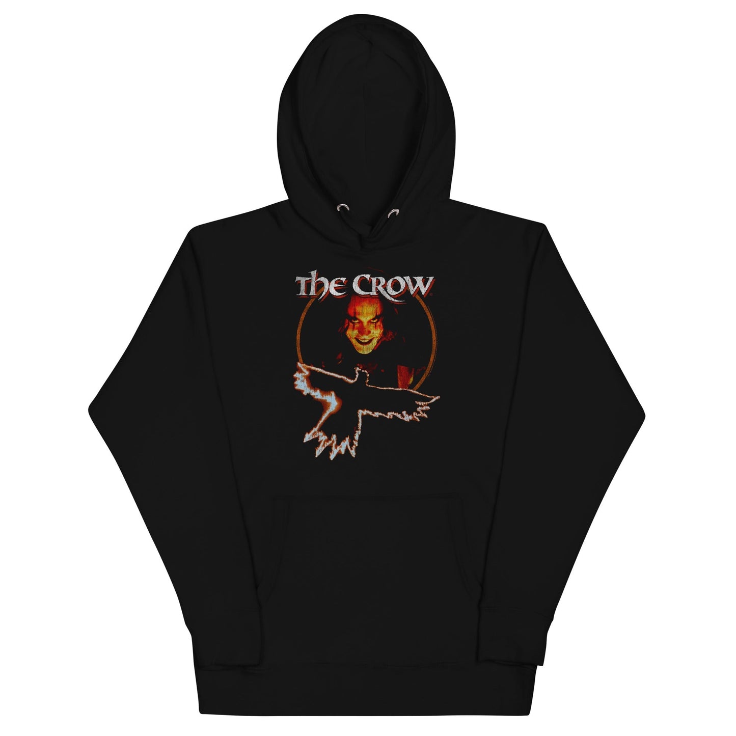 The Crow Flying Mens Officially Licensed Hoodie Black