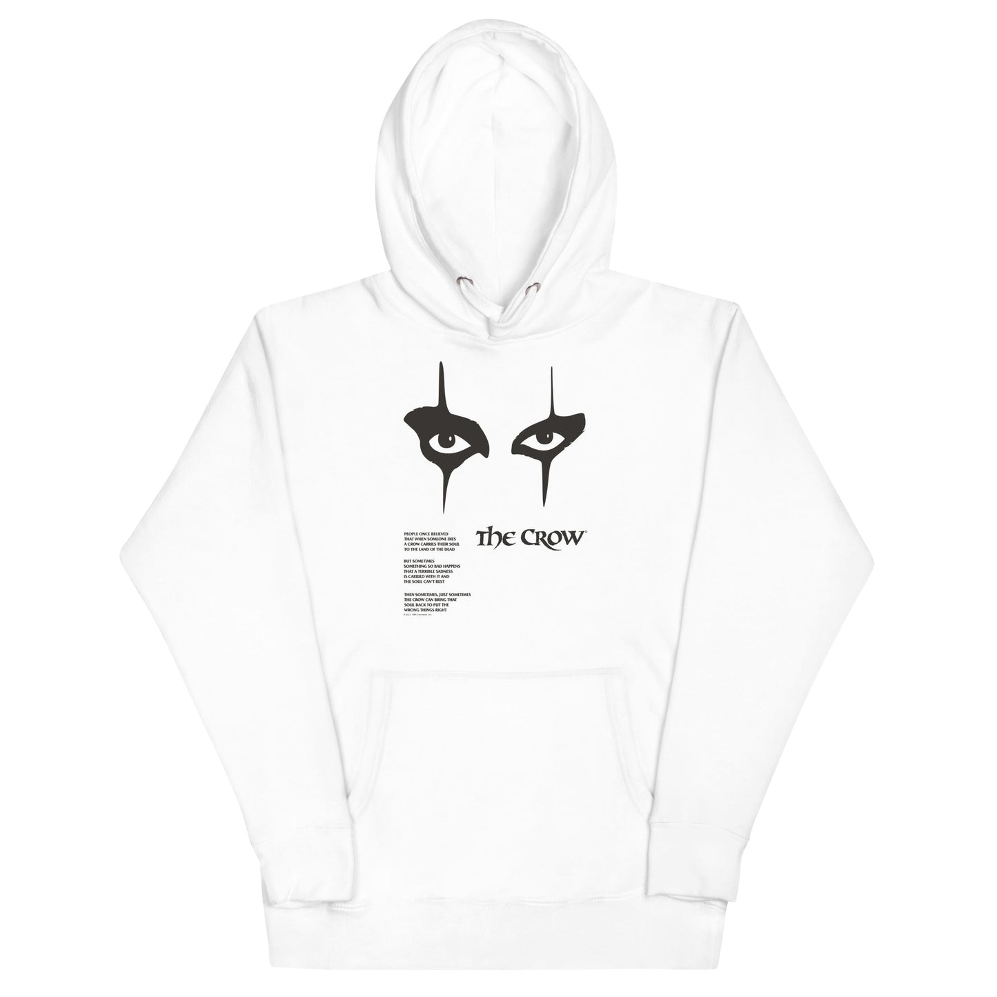 The Crow Thousand Yard Stare Mens Officially Licensed Hoodie White