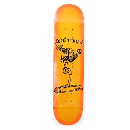 Dogtown Curb Plant Street Deck - 8.0ƒ?? Assorted Stain/Orange Fade