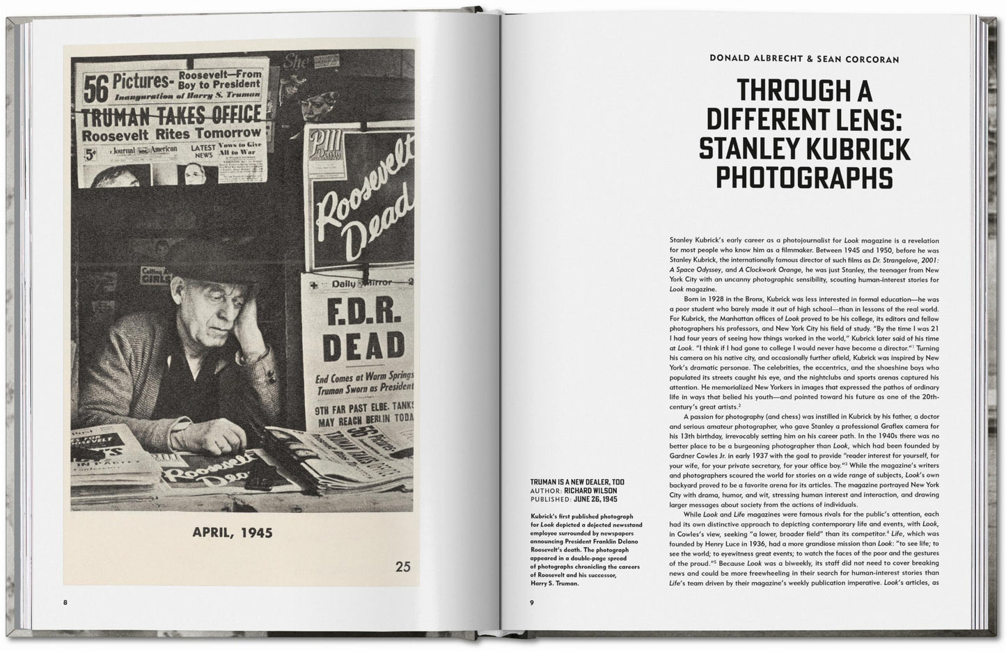 Stanley Kubrick Photographs. Through a Different Lens (German, French, English) Book