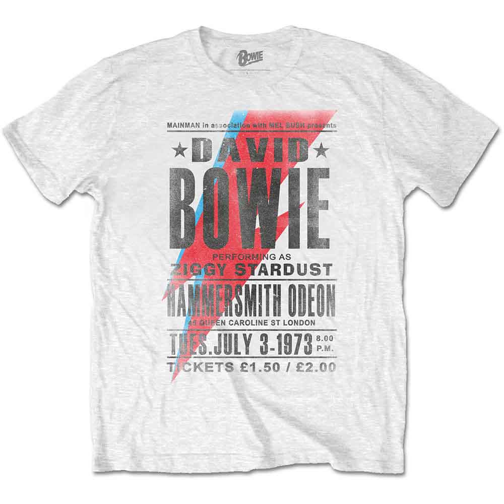 David Bowie Hammersmith Odeon Mens T Shirt Officially Licensed