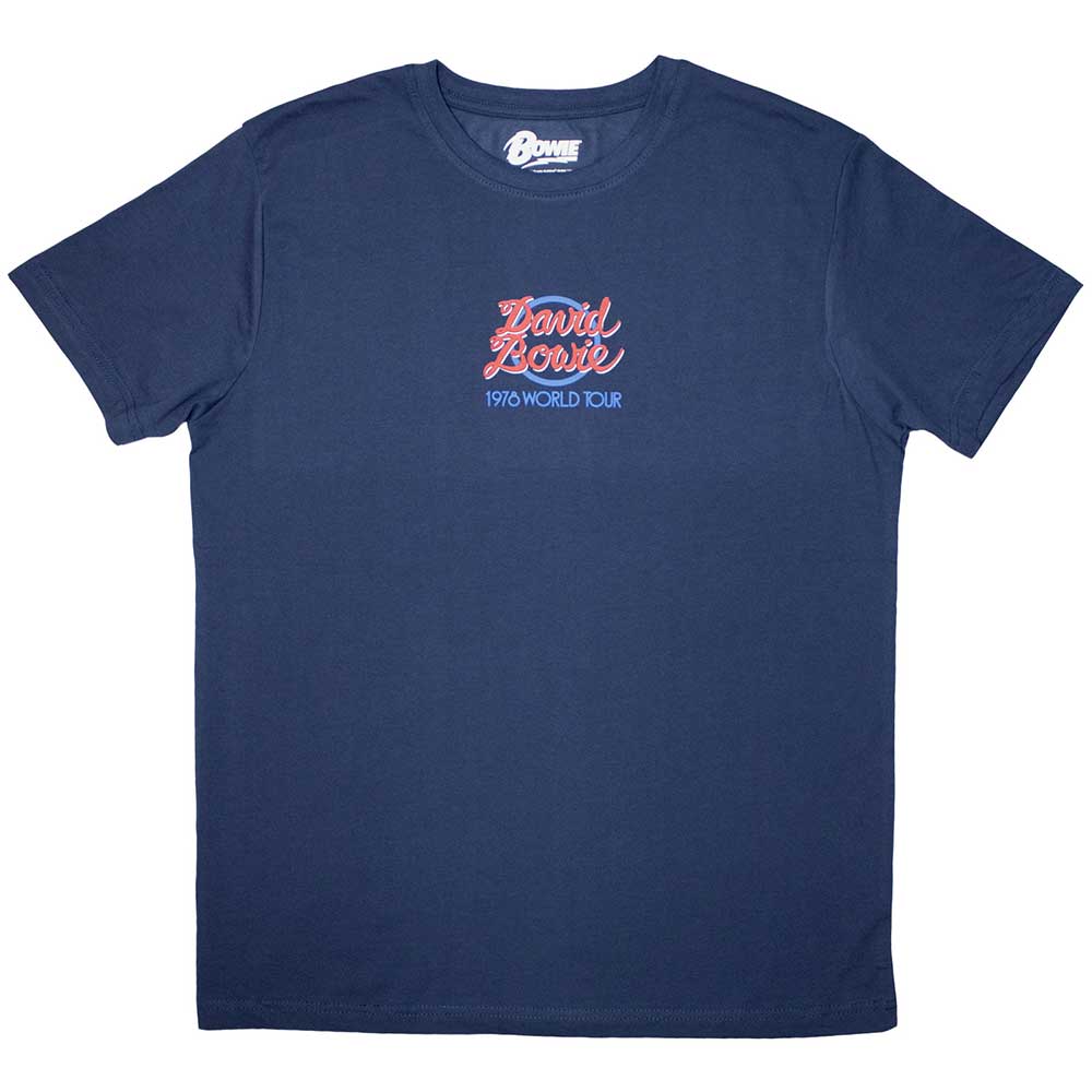 David Bowie Mini 1978 World Tour Logo Mens T Shirt Officially Licensed