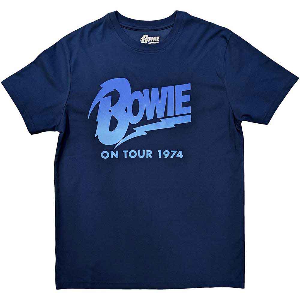 David Bowie On Tour 1974 Mens T Shirt Officially Licensed